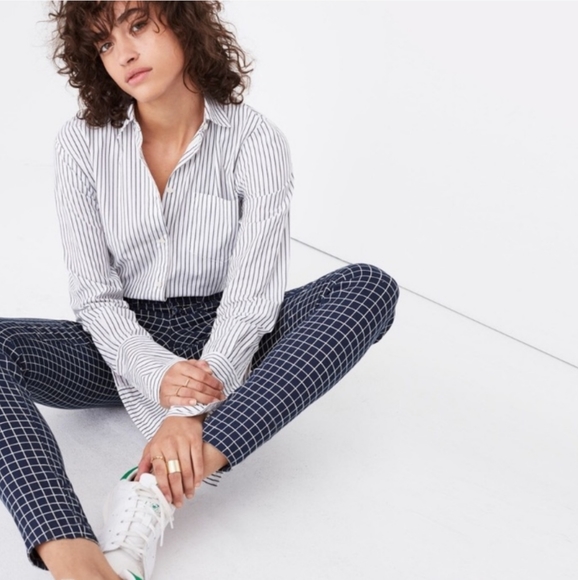 Madewell Denim - Madewell windowpane high rise skinny jeans